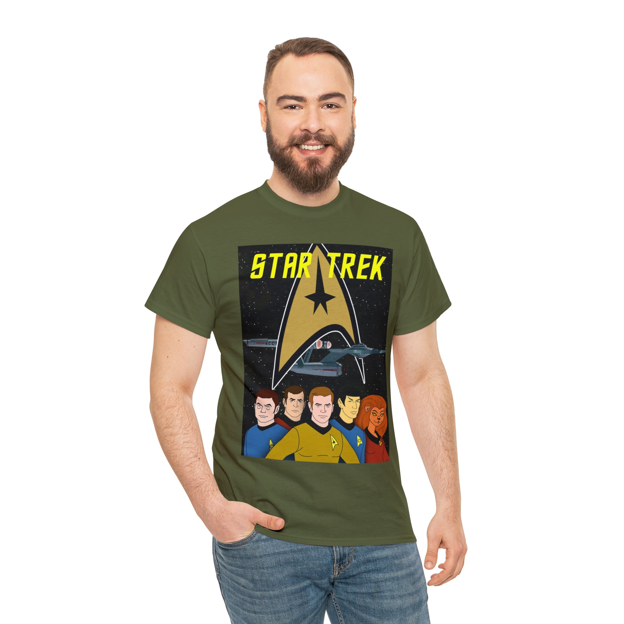 Star Trek Cartoon- Unisex Heavy Cotton T-Shirt - Creations by Chris and Carlos